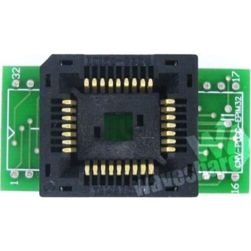 1.27mm Pitch PLCC32 TO DIP32 (A) Yamaichi IC Programming Socket Adapter for PLCC32 + Free Shipping