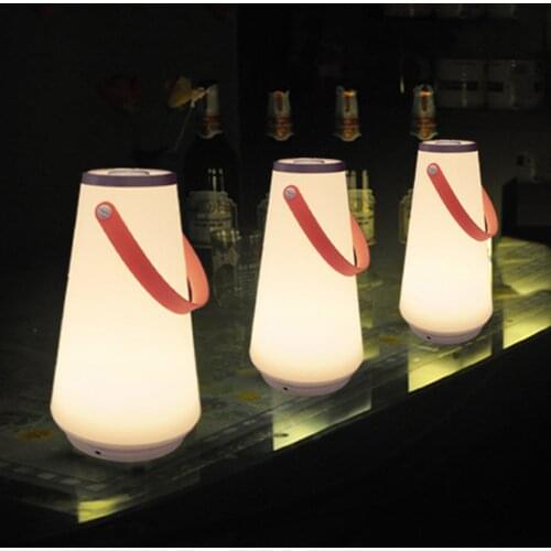 Plastic Touch Sensor Night Lamp Portable Hand-held USB Rechargeable LED Emergency Light Outdoor Lighting Home Decor