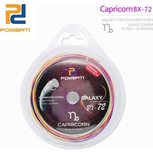 POWERTI 5pcs/lot 0.70mm Badminton Racket String Rainbow 10m Constellation Training Racquet String BG65 Gym Badminton String Men
