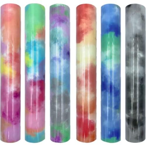 DIY Clouds Rainbow Heat Transfer Tie Dye Iron on Tshirt Heat Press Vinyl Cricut Film HTV Printing for Garment Bag Craft Decor