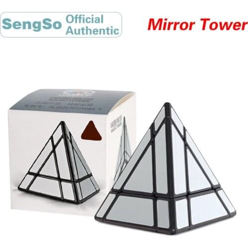ShengShou Mirror Tower Pyramid 3x3x3 Magic Cube Speed Cube Brain Teasers Twisty Puzzle Educational Toys For Children