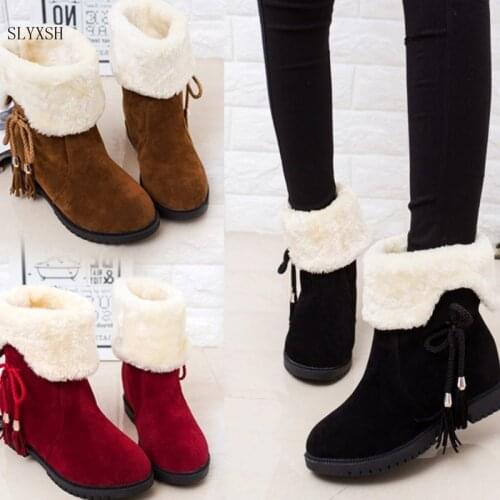 SLYXSH Spring/Autumn/Winter Women Boots Super Warm thickening Students Two Kinds Of Wear Girls Ankle Boots Kids Shoes