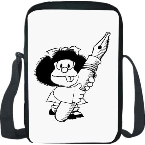 Mafalda Shoulder Bag Fashion Casual Messenger Bag Comics Cosplay Teen CrossBody Rucksack Boy Girl Sling Knapsack Cartoons Bag