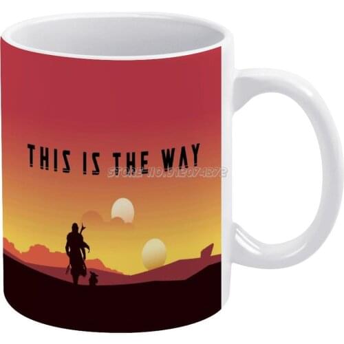 The Mando Sun Set Best Time Coffee Mugs 330ml Creative Travel Mug and Cup Office Drinkware Mugs Tazza Mandolorian Mandolorian Ma