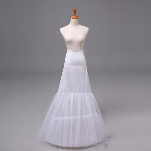 A-Line Cheap Petticoat Ball Gown Bridal Prom Dress Crinoline Quinceanera Underskirt Wedding Accessories White