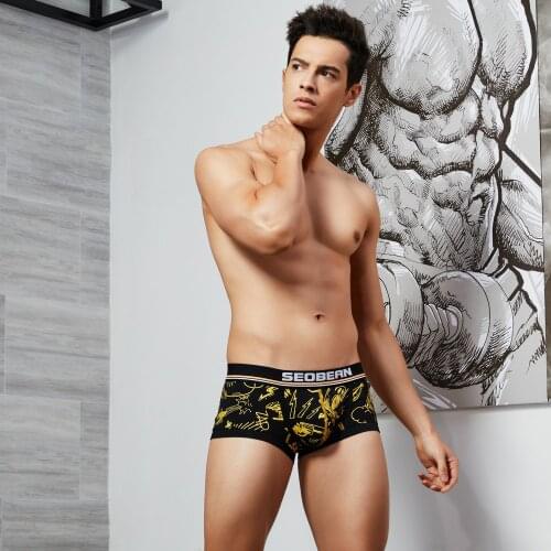 Hot Sexy Man Underwear Soft Gay mens panties men boxers Cotton Trunks Contrash Colors Men Boxer Shorts panties Gifts for men