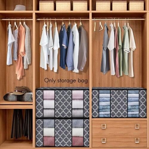 Large Capacity Clothes Storage Bag with Reinforced Handle and Transparent Window Clothes Storage Bag 3 Pcs/100 Liters