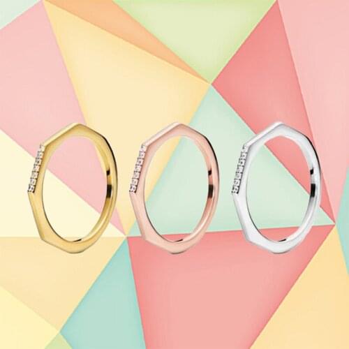 New High Quality S925 Sterling Silver 1: 1 Creative Multi-faceted Geometric Ladies Ring Original Ladies Holiday Gift Jewelry