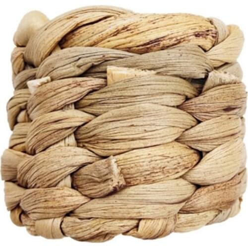 10 Pcs Natural Material Straw Corn Husk Napkin Ring,Water Hyacinth Grass Napkin Buckle,Napkin Ring