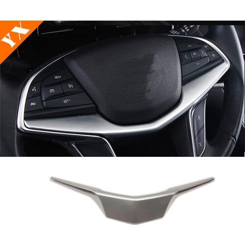 2016 17 18 19 2020 for Cadillac XT5 Steering Wheel Cover Trim Chrome Moulding Insert Sticker Decor Car- styling Accessories