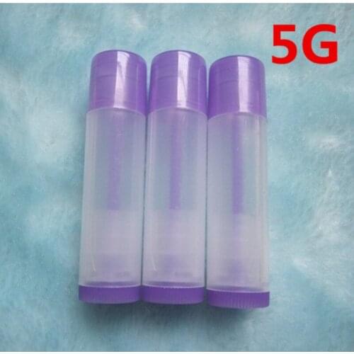 5ml Purple Plastic Lipstick Bottle Cosmetic Lip Balm Packaging Tube Containers Free Shipping