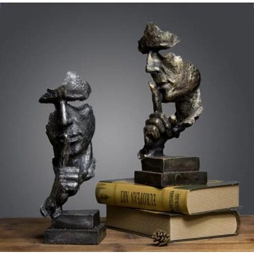 Abstract Resin Whisperer Statue Sculpture Crafts Living Room Bedroom Office Ornaments Modern Home Decoration Accessories GIft
