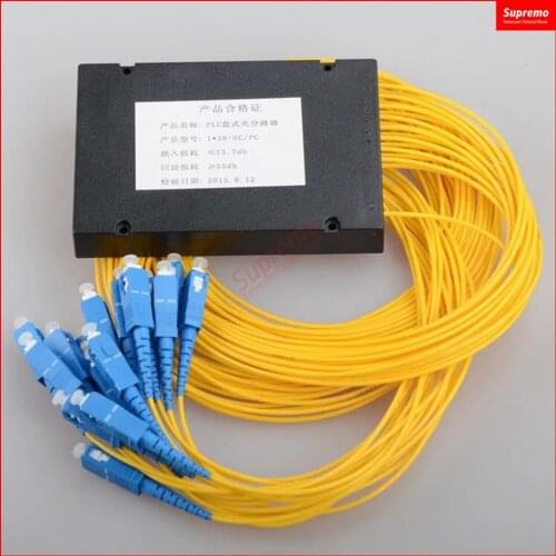 Free Shipping SC/ UPC 1x16 PLC optical splitter SC /UPC 1x16 PLC Fiber optical splitter single mode Fiber optical splitter