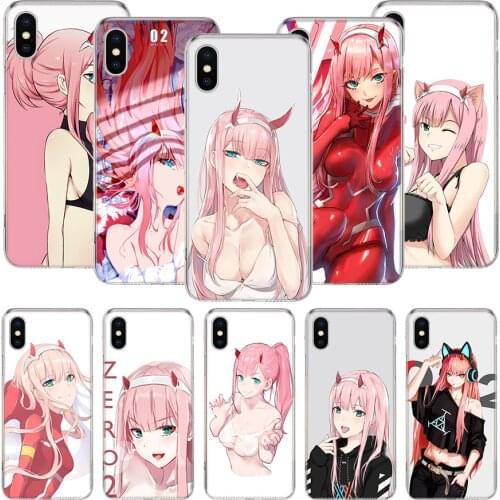 Zero Two Darling In The Franxx 002 Phone Case For iPhone 11 12 Pro XS XR X Max 7 8 6 6S Plus Mini + 5 SE Pattern Customized Coqu
