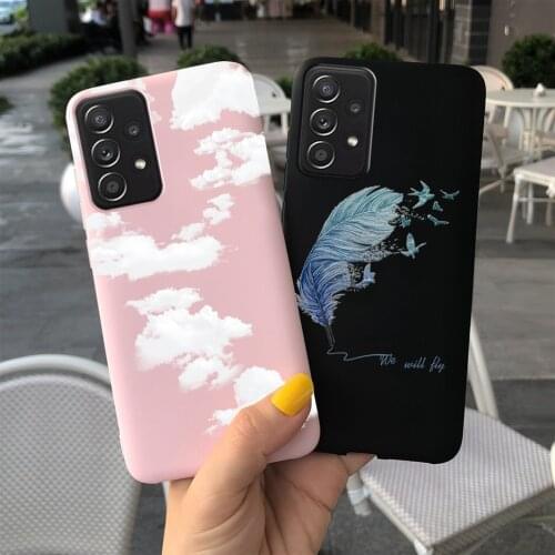 For Samsung Galaxy A52 Case High Quality Soft Silicone Fashion Painted Cover For Galaxy A52 4G 5G A 52 2021 TPU Protective Shell