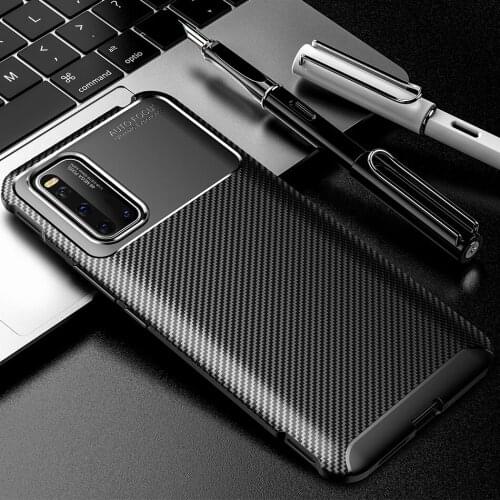 IQOO 3 Shockproof Carbon Case for Vivo iQOO Case Silicone TPU phone Case Soft Back Cover for Vivo iQOO Fundas