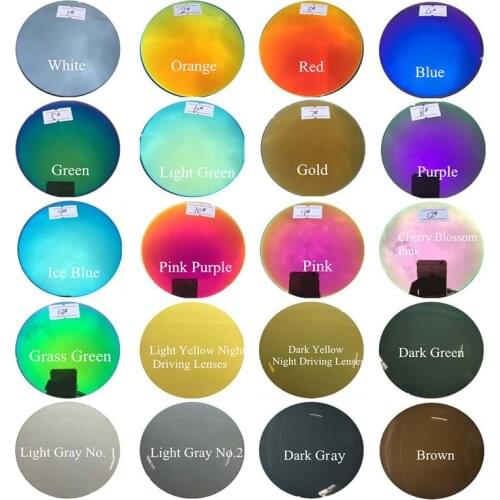 Chashma Brand Quality 1.56 Index Polarized UV 400 Protection Colorful Sun Lenses Prescription Mercury Sunglasses Myopia Lenses