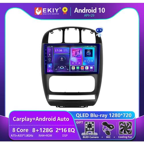 EKIY Blu-ray IPS DSP 6G 128G For Dodge Caravan Chrysler Pacifica 2006-2012 Android 10 Car Radio Mutimedia Player Navi GPS Stereo