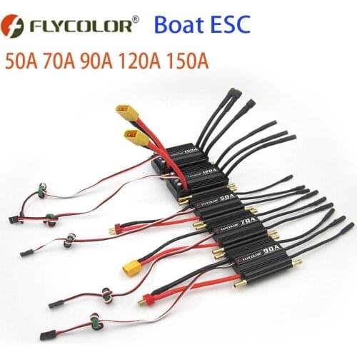 Flycolor 50A 70A 90A 120A 150A Brushless ESC Speed Control Support 2-6S Lipo BEC 5.5V/5A for RC Boat F21267/71