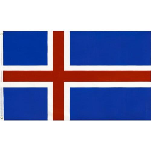 Iceland National Flag Football Banner Polyester Flag 90*150cm For Festival Home Garden Decoration Party Supplies