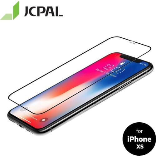 JCPAL Preserver Glass Screen Protector for iPhone XS Full Body Film 9H Full Cover Screen Anti-glare Treatment