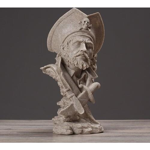 NEW 3D Pirate Captain Crafts Home Living Room Decorations New Furnishing Ornaments Gifts Ornaments Accessories