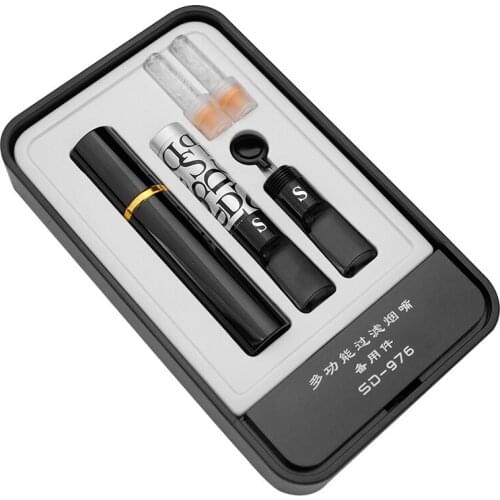 Creative multi-function filter cigarette holder pull rod cigarette holder replaceable cleaning cigarette accessory
