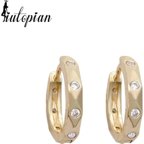 Iutopian 2021 Summer 1.5CM Small Hoop Earrngs For Women With CZ S925 Needle Anti Allergy Gift Party Jewelry #HJ044