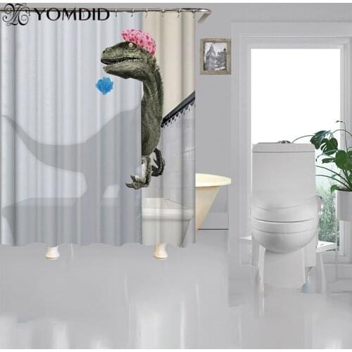 Cartoon Shower Curtain Funny Bathroom Shower Curtain Polyester Cloth 3d Printing Bath Curtain with 12pcs Hooks Home Bath Decor