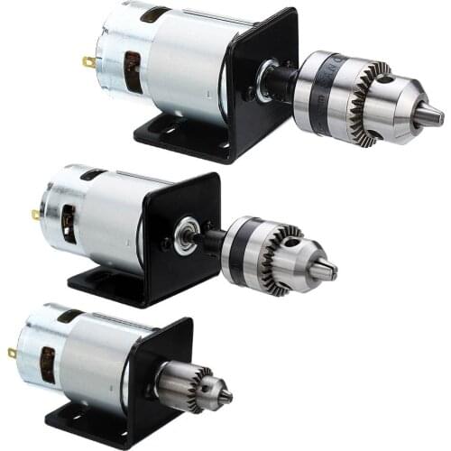 DC 12V 775 Motor Lathe Press Set 10000rpm DIY Polished With Miniature Hand Drill Chuck and Mounting Bracket for Milling Machine