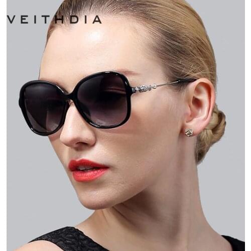 VEITHDIA TR90 Womens Sun glasses Leopard Vintage Sunglasses Polarized Ladies Designer Glasses for women 2020 Eyewear 7026