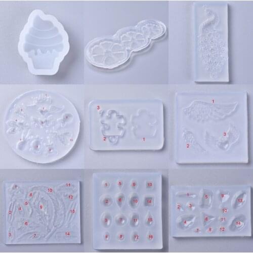 Silicone Fondant Molds Resin Casting Moulds For Chocolate Cake Soap UV/Epoxy Resin Jewelry Making Decoration Home Ornaments