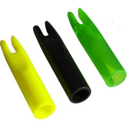 50pcs Fiberglass Arrows Nock Plastic ID 6 mm Shaft For Outdoor Archery Hunting . 6.0mm Jacket Shape .DIY wood bamboo shaft