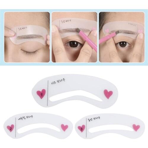 3 Styles Grooming Eyebrow Stencil Kit Makeup Tools DIY Beauty Eyebrow Template Stencil For Women Beauty Tools Accessories