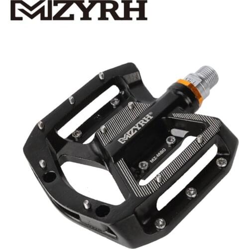 MZYRH bicycle pedal aluminum alloy die-casting needle roller bearing pedal mountain bike road bike pedal bearing anti-skid pedal