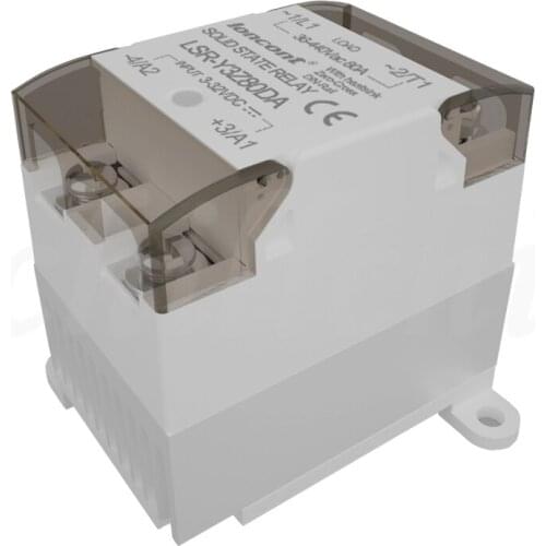 Integrated single-phase DC controlled AC solid state relay 10A-100A with radiator rail SSR40DA/DD