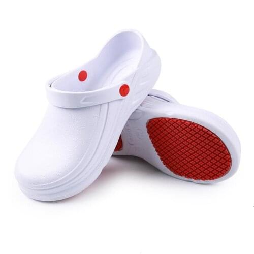 Top Quality High-Elastic Damping Kitchen Work Shoes Waterproof Oil-Proof Casual Chef Shoes Non-slip Safety Shoes Flat Sandals