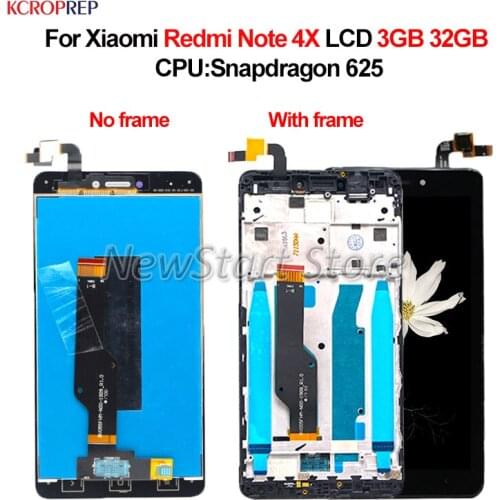 5.5" For Xiaomi Redmi Note 4X LCD Display Touch Screen Digitizer Assembly For Xiaomi Redmi Note 4X 3GB 32GB lcd Snapdragon 625