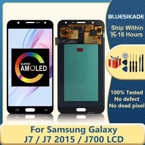5.5" AMOLED For Samsung Galaxy J700 LCD Display J700F J700H J700M Touch Screen Digitizer For Samsung J7 2015 LCD Assembly Parts