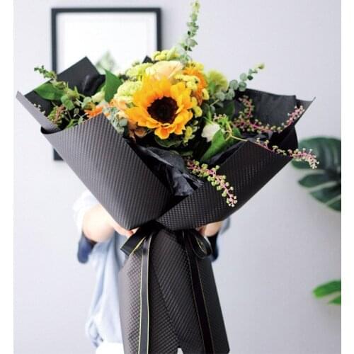 10pcs 3D Embossed Flowers Wrapping Paper DIY Material Bouquet Wrapping Paper Gift Wrapping Pack Paper 58X58CM