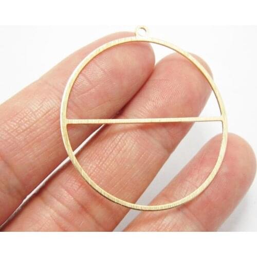 10pcs Brass pendant 41x38x0.6mm Textured round Brass earrings charms Necklace charms R495