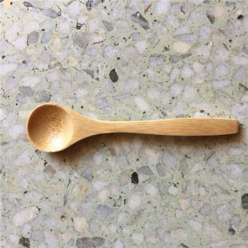 100 Pieces Small Bamboo Coffee Tea Spoon 13*3cm Sugar Salt Jam Mustard Ice Cream Honey Spoons Handmade Natural Kitchen Supply