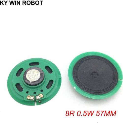 2pcs/lot New Ultra-thin speaker Phone horn Toy-car horn 8 ohms 0.5 watt 0.5W 8R speaker Diameter 57MM 5.7CM thickness 9MM