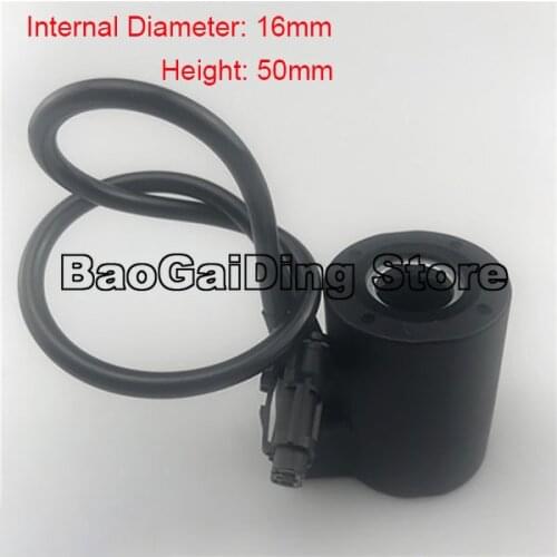 DOOSAN Excavator Automotive Pressure Reducing Valve Solenoid Valve Coil Inner Diameter 16mm, Height 50mm DC24V DC12V