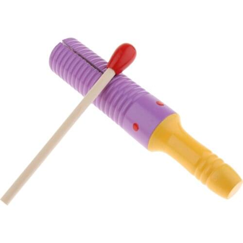 Wood Wooden Crow Sounder Sound Tube for Children Early Educational Toys