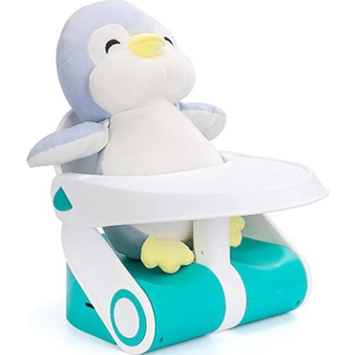 Baby Chair Booster Seat with Tray Foldable Floor Seat with Removable Feeding Tray Dining High Dinning Cover Seat Safety Belt