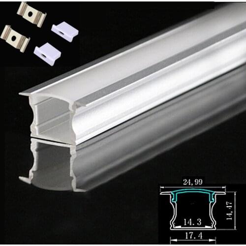 DHL 10-100PCS 1m Recessed LED aluminum profile Led Line light 3528 5050 5630 hard/soft led strip,milky cover aluminum channel