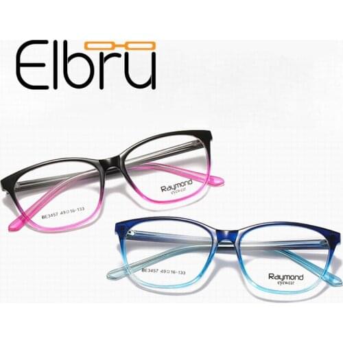 Elbru Square Children Simple Candy Color Optical Glasses Boy Girls Computer Transparent Glasses Frame Anti Reflective Eyeglasses