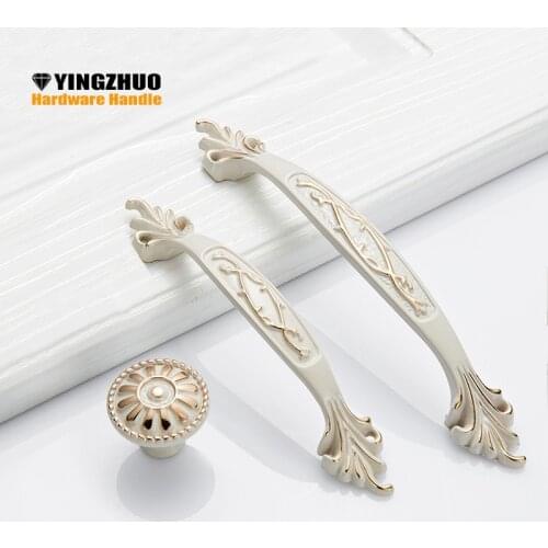 European Kitchen Handle Ivory White Drawer Wardrobe Door Handles Modern Simple Hardware Wine Cabinet Pulls Free Shipping