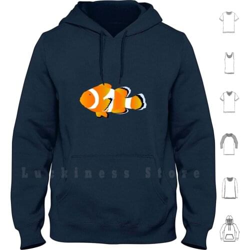 Clownfish hoodies long sleeve Clown Fish Clownfish Clown Fish Anemone Pattern Ocean Sea Reef Coral
